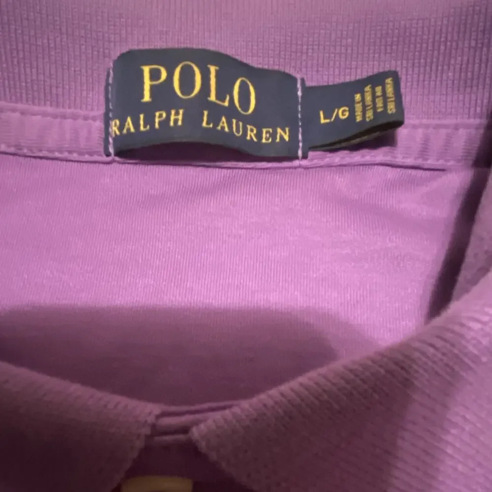 Polo Ralph Lauren Purple Solid Polo Shirt Men’s L Short Sleeve Button Logo